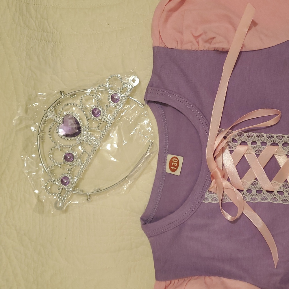 Purple and Pink Kids Princess Costume 5 to 6 Years Old - Picture 3 of 7